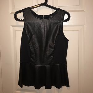 *LIKE NEW* Mossimo Faux Leather Peplum T…